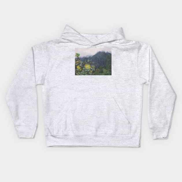 Koolau Ohia Mamo Kids Hoodie by wendyroberts